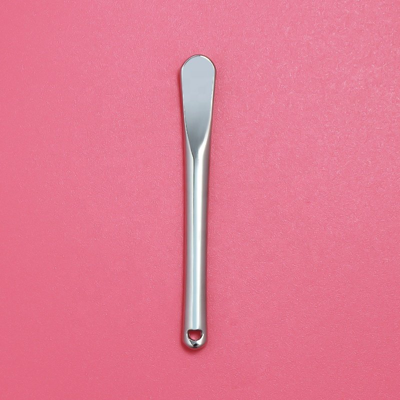 Korean reusable rose gold skincare spatula spoons mini metal cosmetic spatula