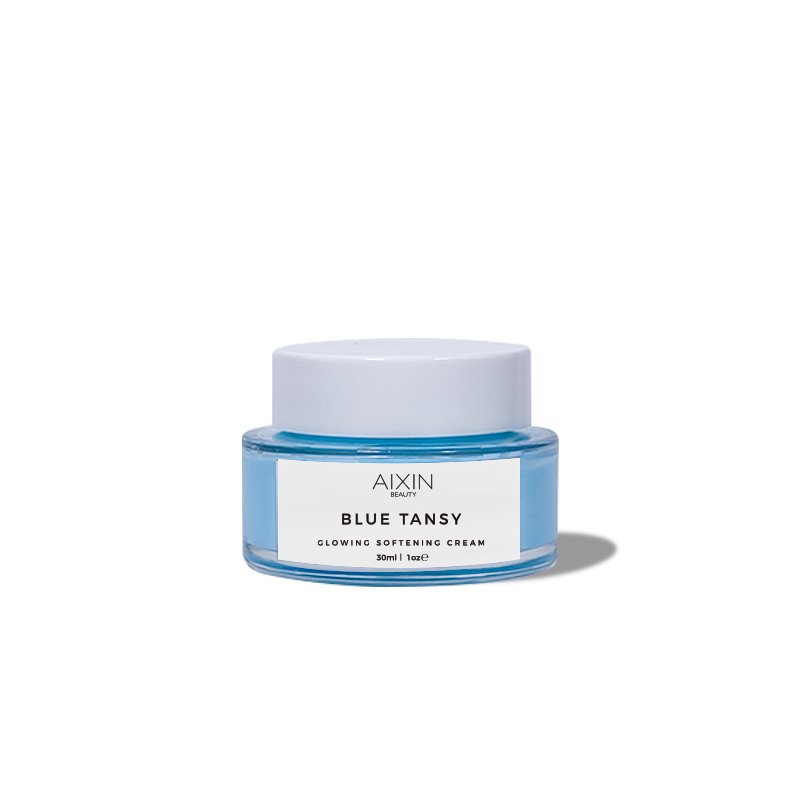 Korean Private Label Vegan Skin care Face Cream Anti Wrinkle Silky-Smooth Blue Tansy Glowing Softening Cream