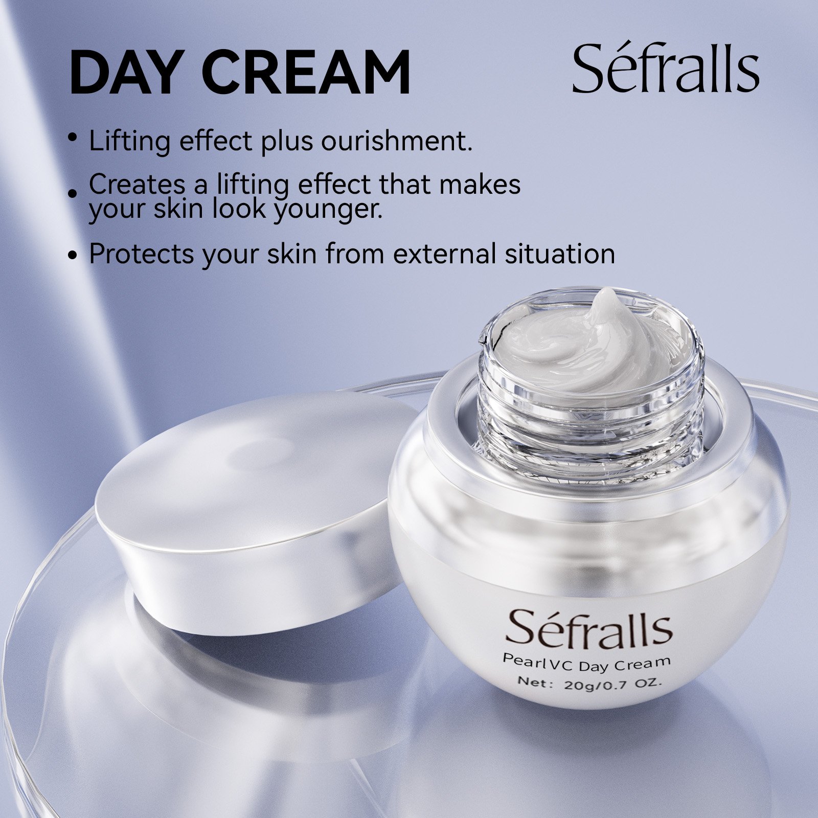 Pearl VC Day Cream Wholesale Skin Softening Smoothing Face Cream Moisturizing Tightening VC Face Cream Nourishing Skin Care