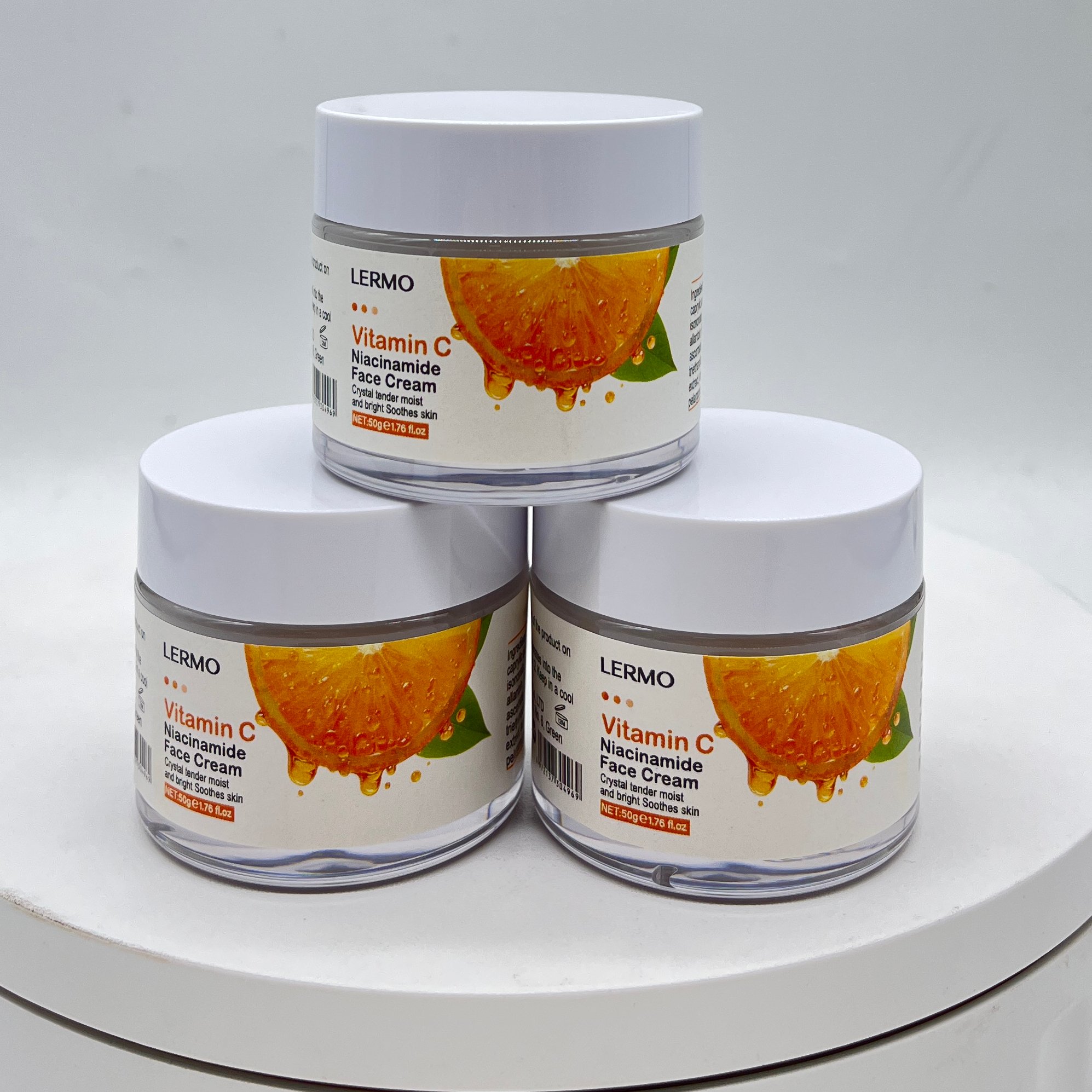 LERMO Oem/odm 50g Vitamin C Face Cream Private Label Organic Dark Spot Remover Whitening Moisturizer Nourishing Face Cream