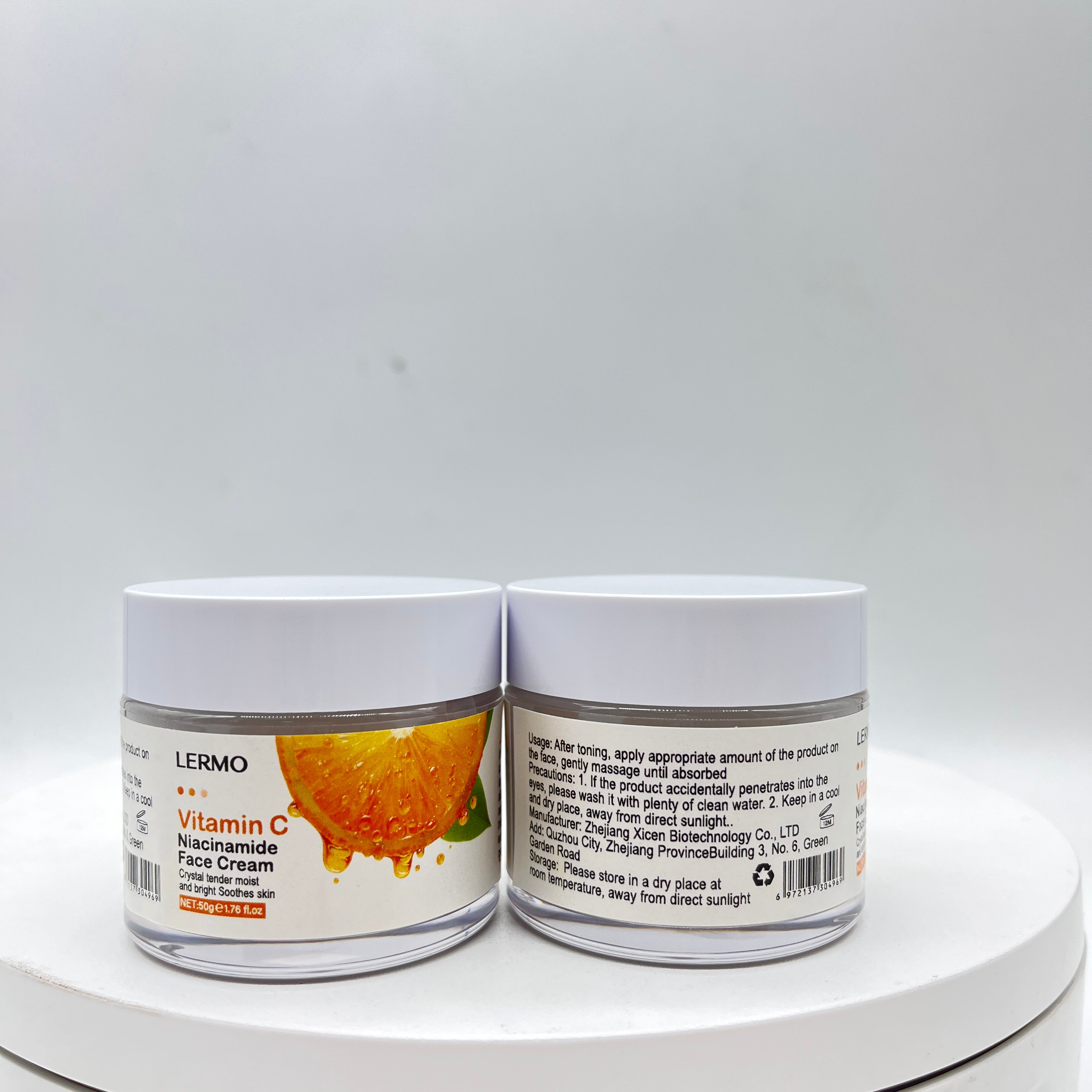 LERMO Oem/odm 50g Vitamin C Face Cream Private Label Organic Dark Spot Remover Whitening Moisturizer Nourishing Face Cream