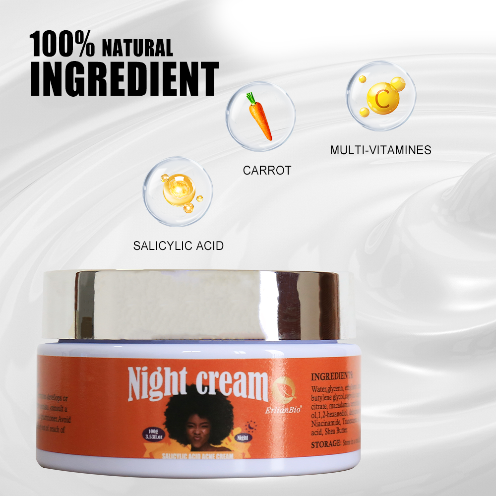 OEM wholesale high quality night cream repairing skin improving skin environment removing acne spots whitening night cream