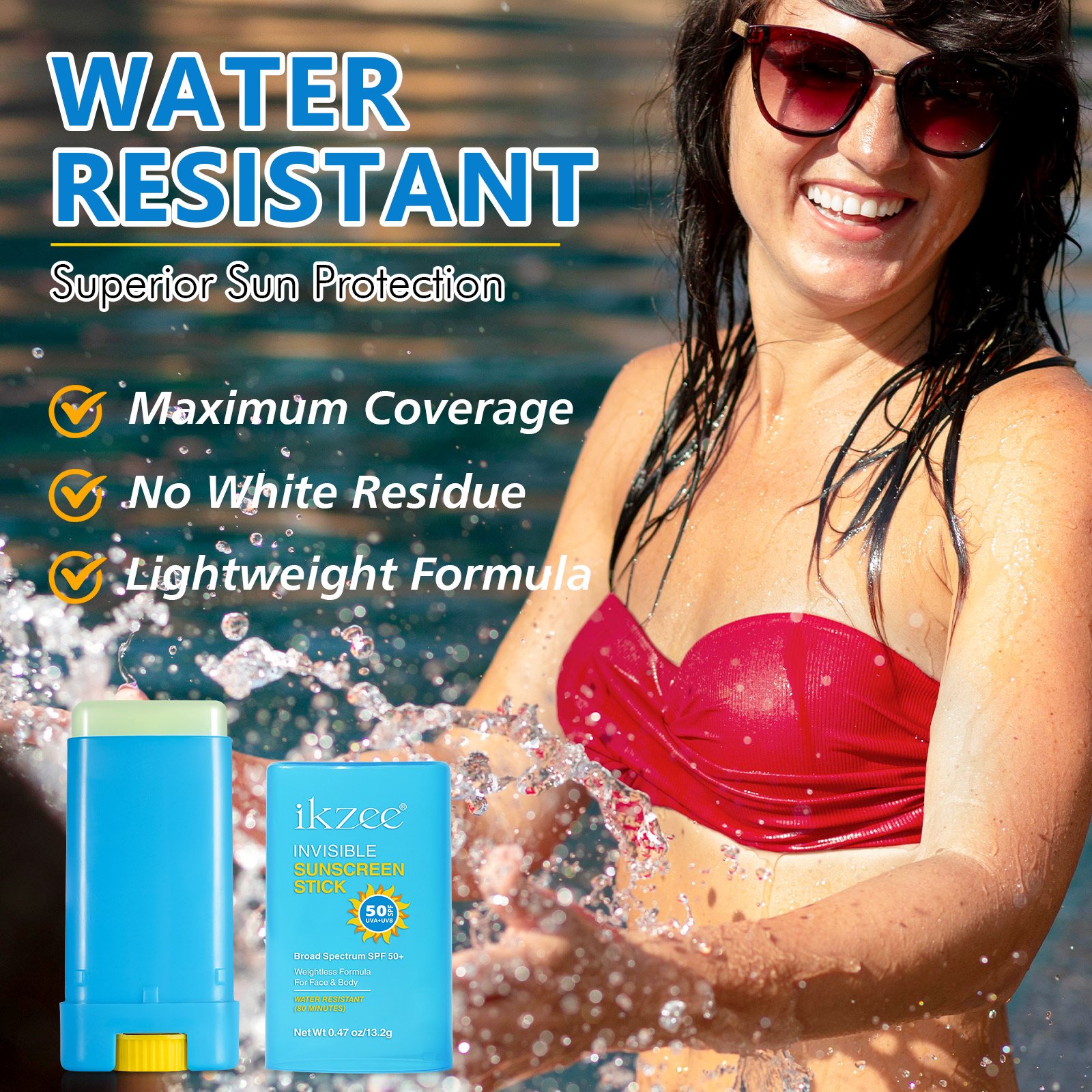 Custom Private Label Invisible Sun Screen StickClear Organic Mineral Spf 50 Sunscreen Stick for Kids Adults Face Body