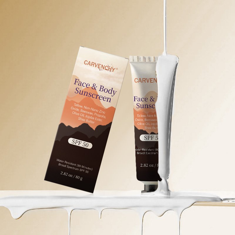 CARVENCHY Natural Sunscreen for Face Spf 50 Body Face Sunscreen Sunscreen Moisturizer Broad Spectrum Skin Sun Protection
