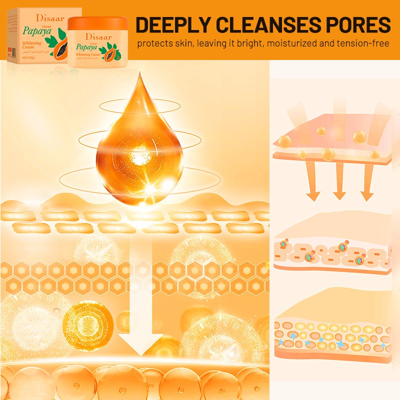 Disaar Wholesale Papaya Whitening Skin Care Series Deep Nourishing Skin Brighten Face Cream Brighten Dark Skin Care Manufacture