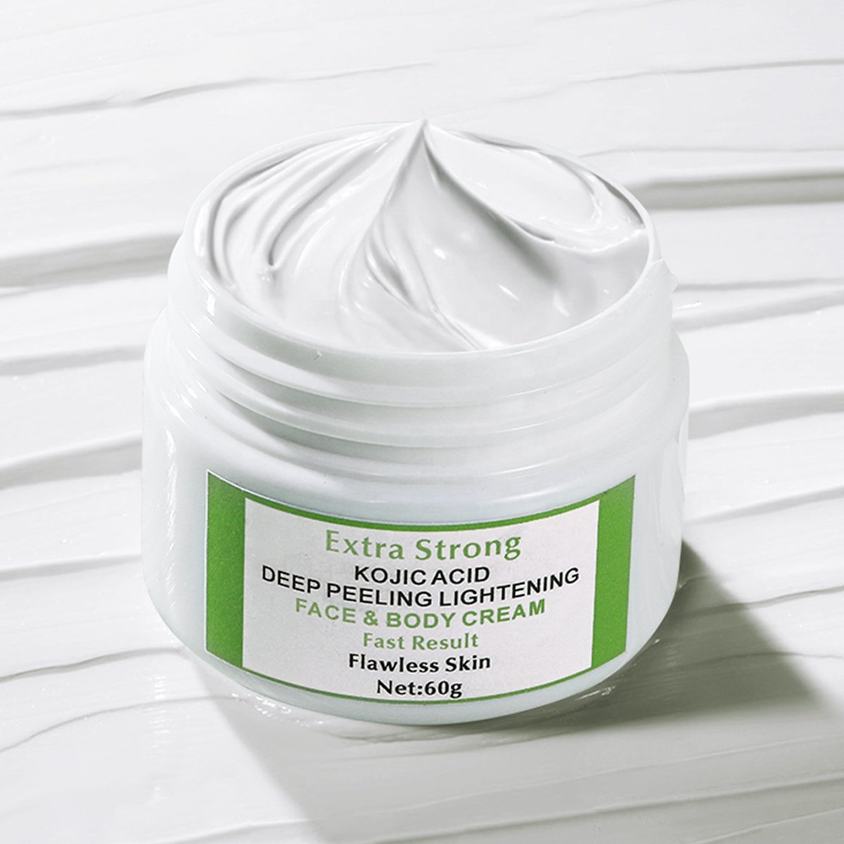 Private Label 60/100g Customized Extra Strong Kojic Acid 7days Lightening Whitening Peeling Body Face Cream
