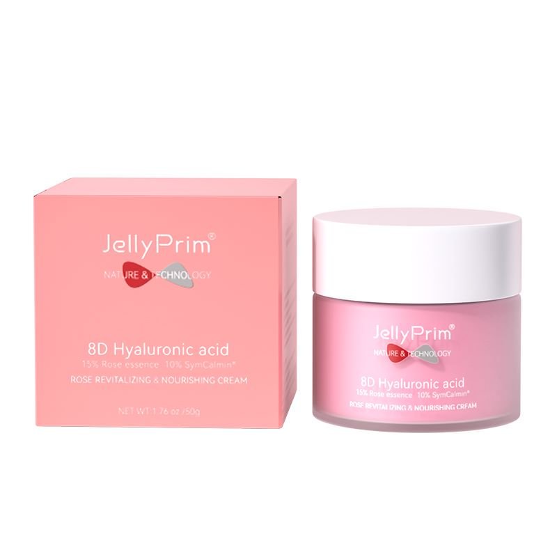 JellyPrim Rose Nourishing face cream Private label organic Deep moisturizer Lightening Anti-Aging Facial Cream