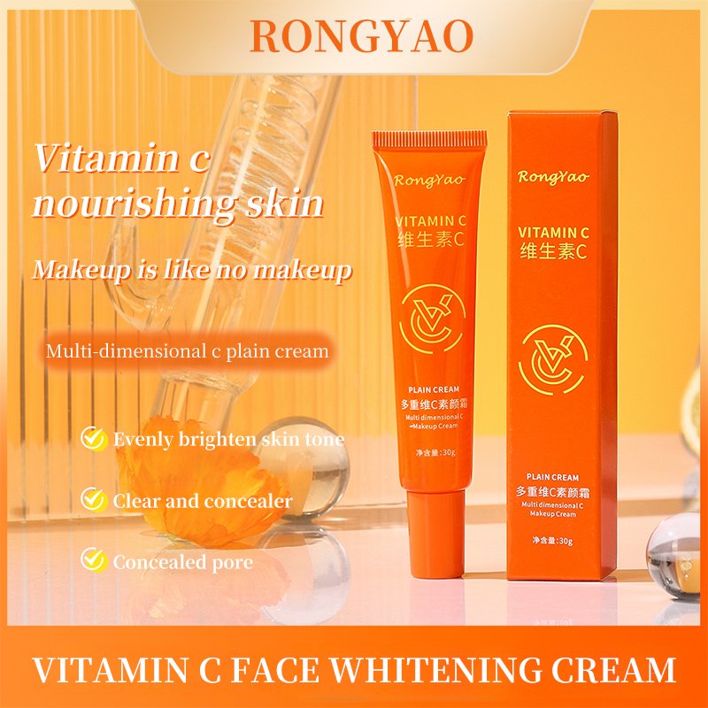 Rongyao Vitamin C Face Whitening Cream for Skin Brightening Cream Multi Dimensional Vitamin C Concealer Face Cream
