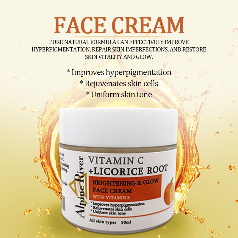 Private Label Whitening Moisturizer Vitamin C Face Cream Skin Care Set Lightening Cream