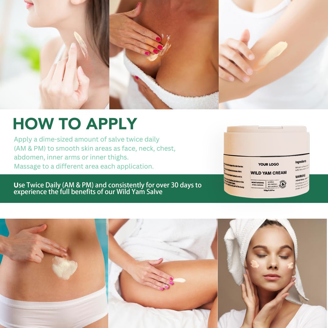 newest products 2024 natural organic Hormone skin balance moisturizing wild yam face cream for women Anti-wrinkle nourishing
