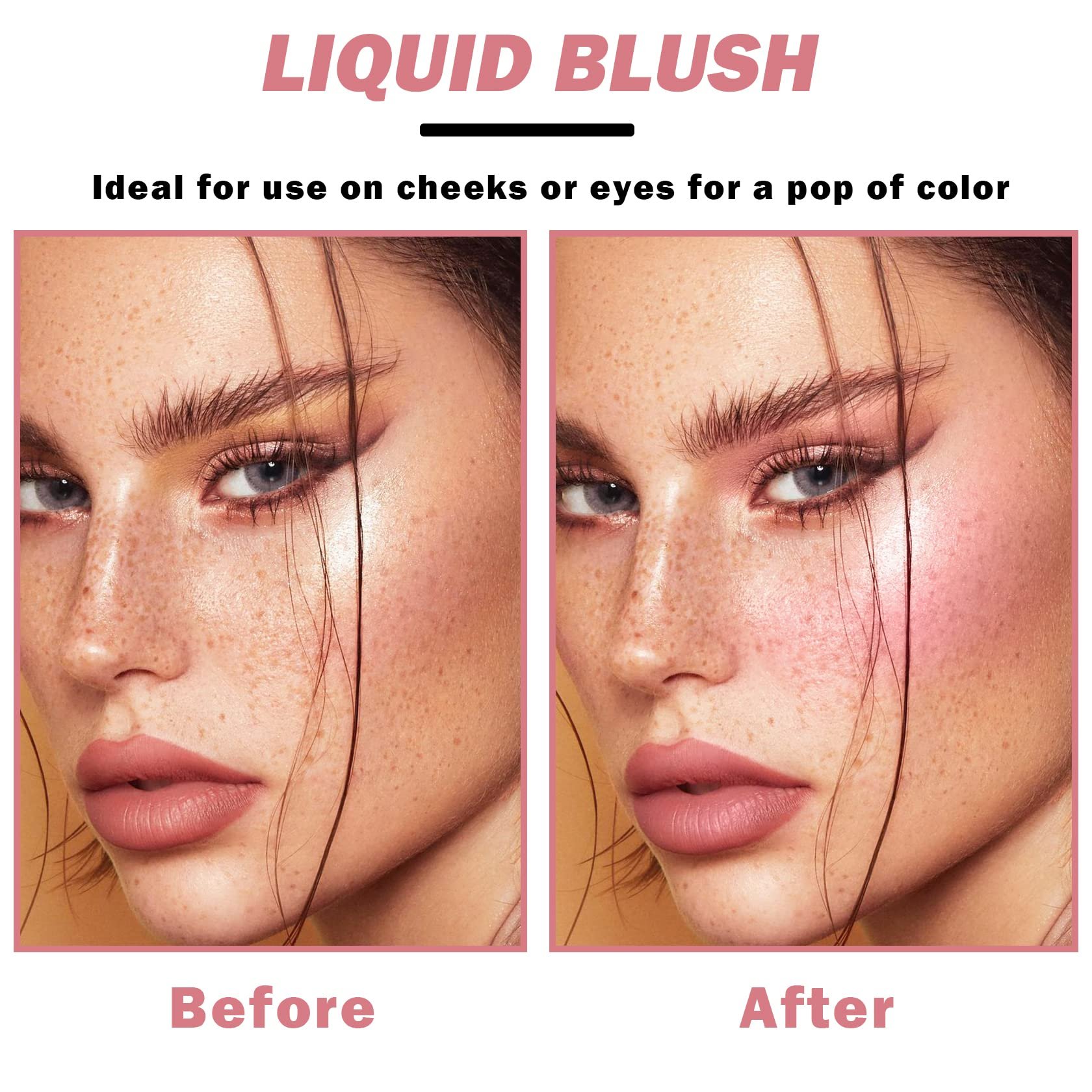 Customize Lightweight Moist Face Makeup Cream Blush Cheek Tint Silky Smooth Pink Blush Blendable Vegan Liquid Blusher