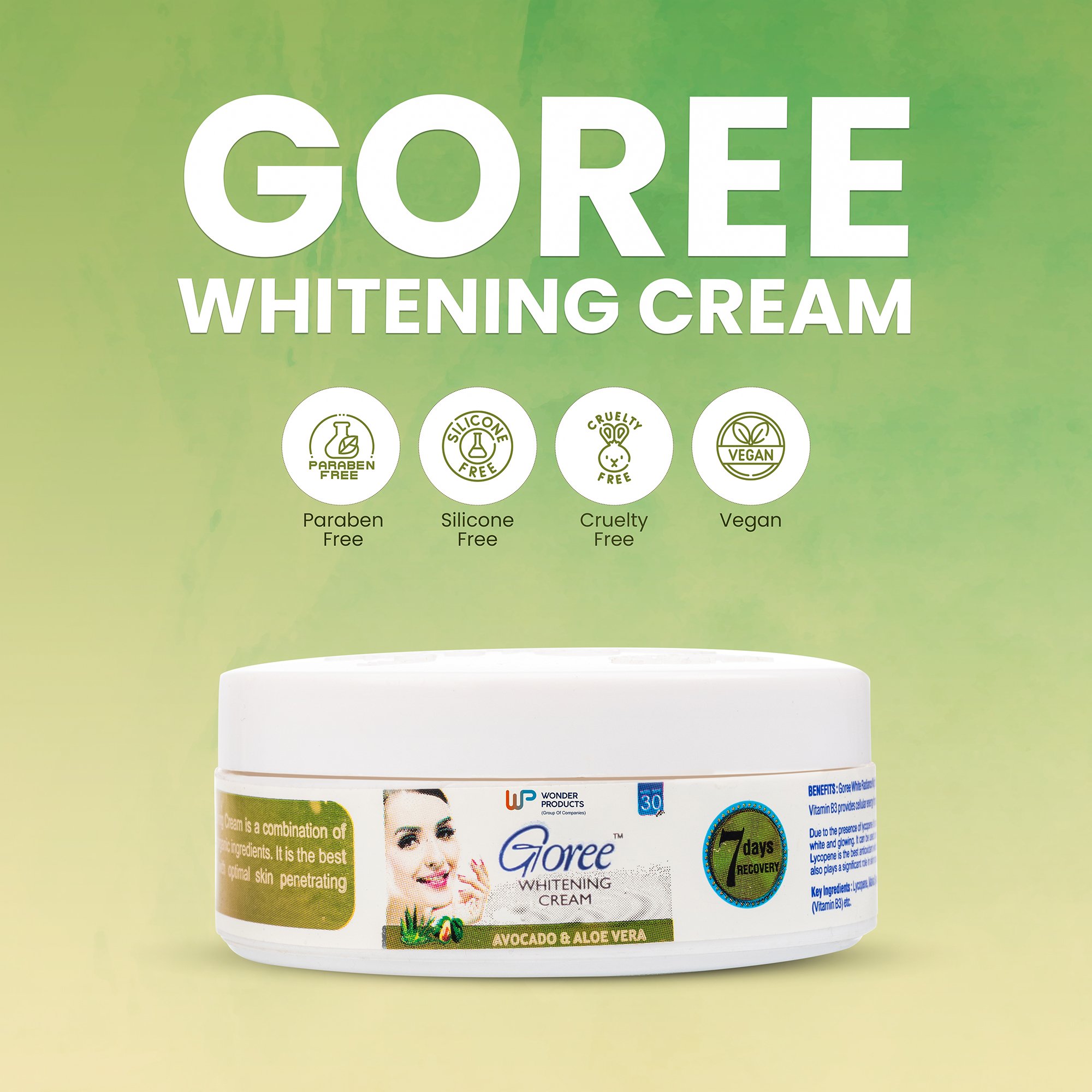Hot Deal 2023 Goree Whitening Cream 25 GM Pack with Customized Logo Available Bulk Whitening Cream For Sale