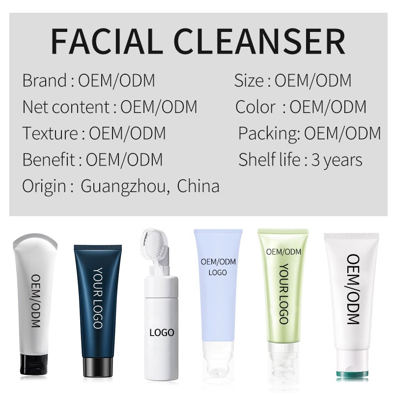 Face Wash Facial Cleanser For Sensitive Skin Acne Foaming Cream Cleanser Nourished Makeup Remover Bubble Facial Foam Cleanser