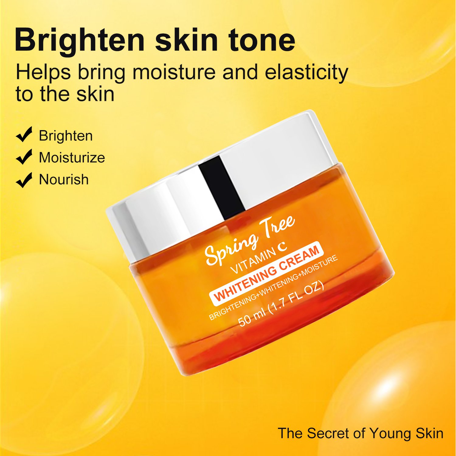 Private Label Glowing Moisturizer Cream Face Anti Aging Brightening Whitening Vitamin C Face Cream