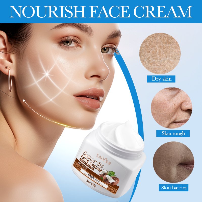 OEM SADOER Private Label Best Seller Face Care Hydrates skin care Coconut Oil Nourishing Moisturizing Face Cream