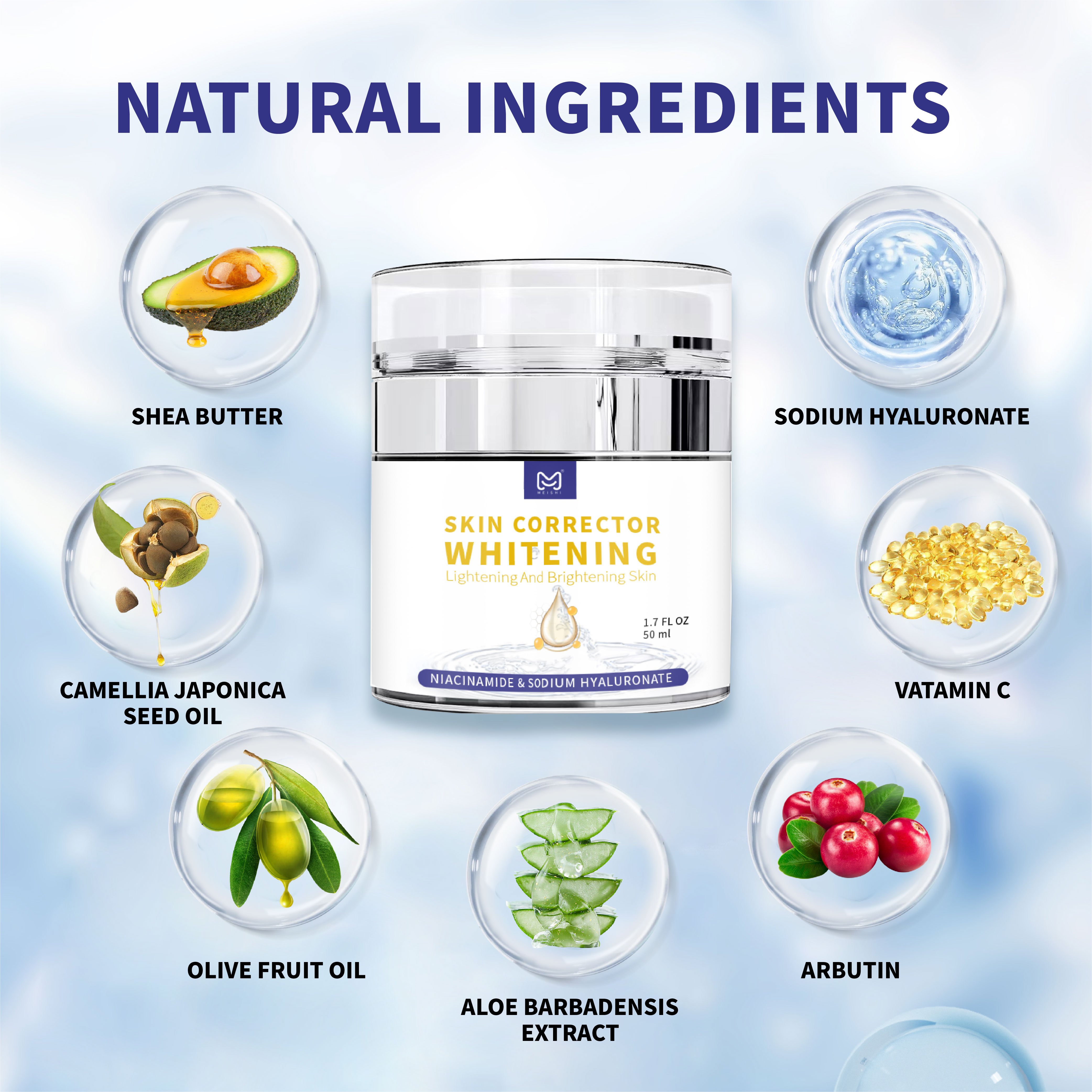 Private Label Vegan Vitamin C Arbutin Skin Lightening Whitening Face Cream
