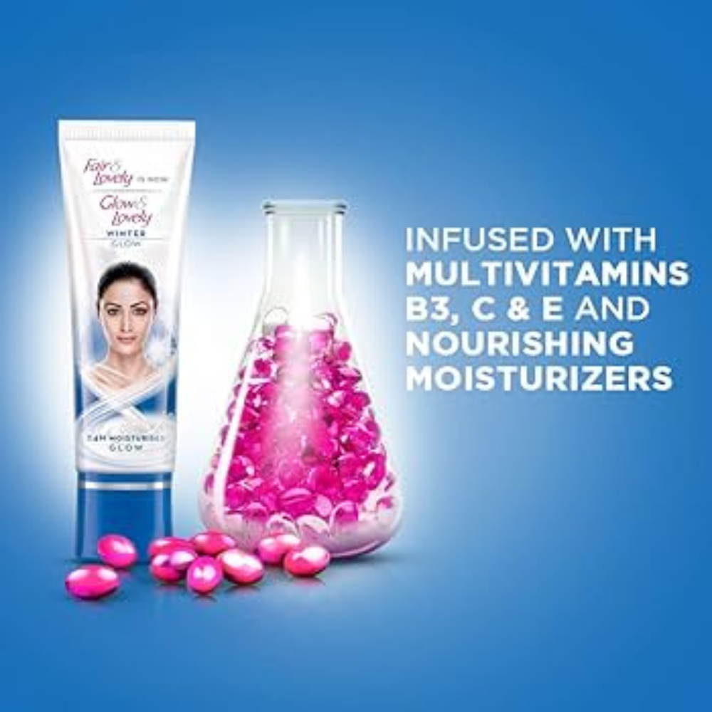 GLOW & LOVELY CREAM (INDIA) 50GM X 72 WINTER GLOW Daily Moisturiser Natural Glow Regular Size Female Adults Face Cream