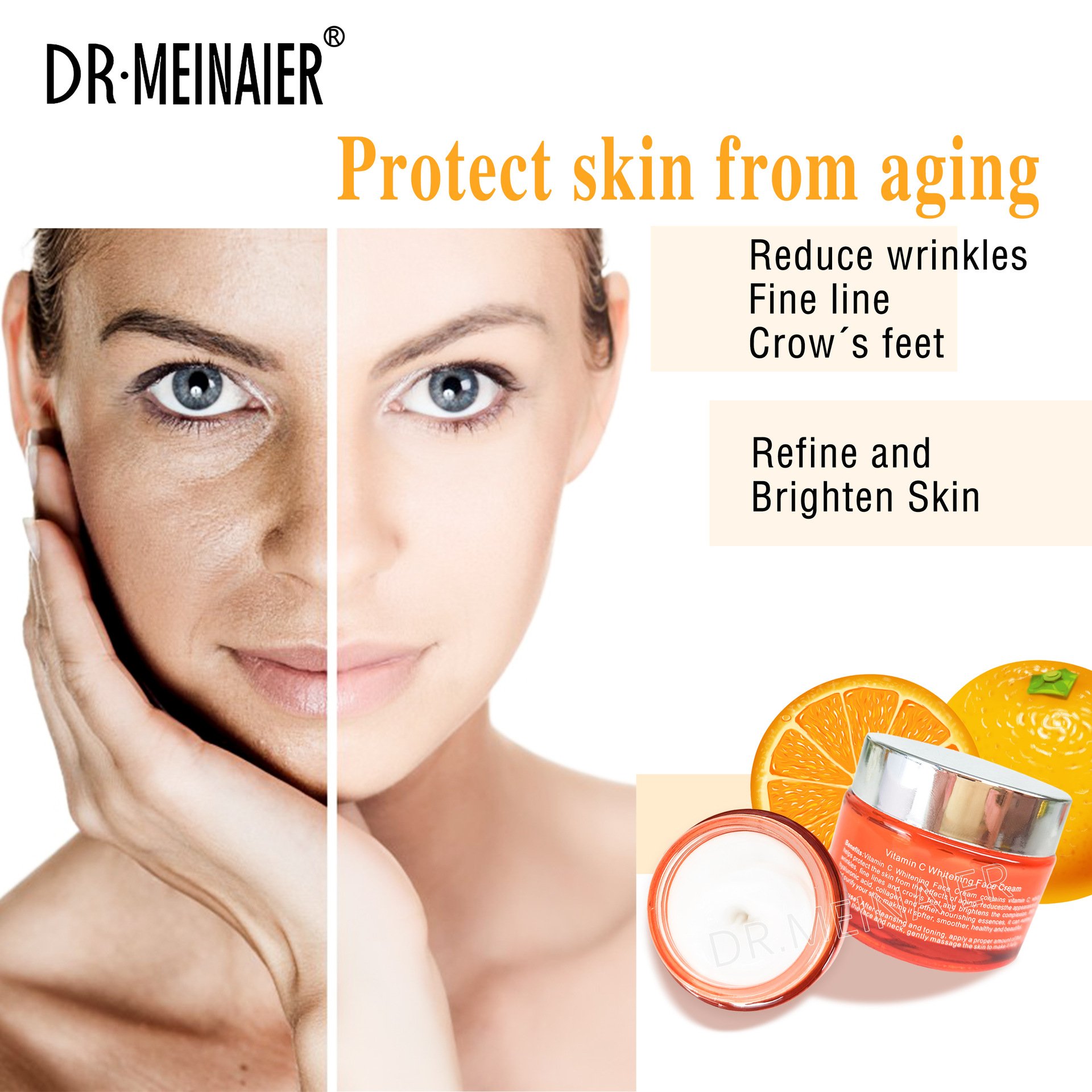 Whitening, firming and anti-aging Vitamin C Face Cream, own brand organic Lemon Vitamin C face cream, moisturizing, whitening an