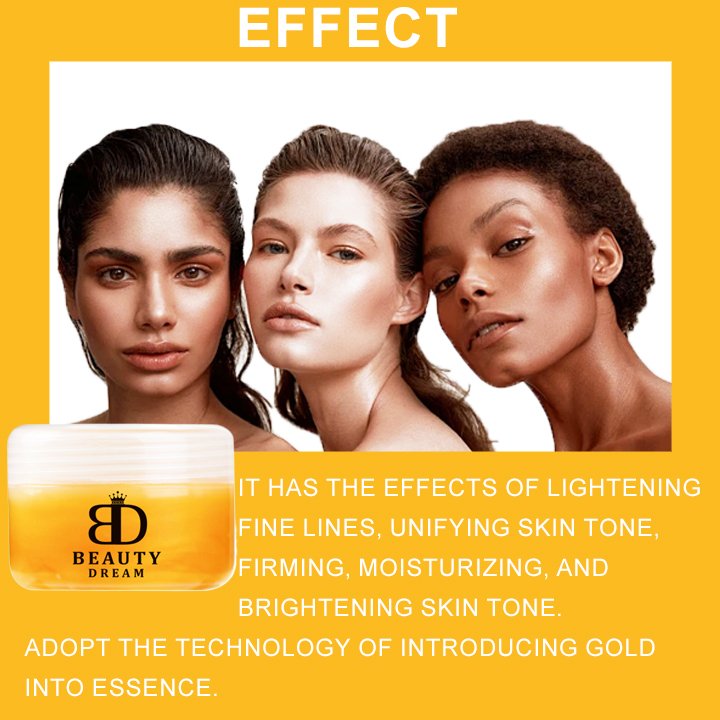 Private Label Whitening Anti Aging Wrinkles 24k Gold Facial Cream Peptides Collagen 24k Gold Essence Face Cream For Face Care
