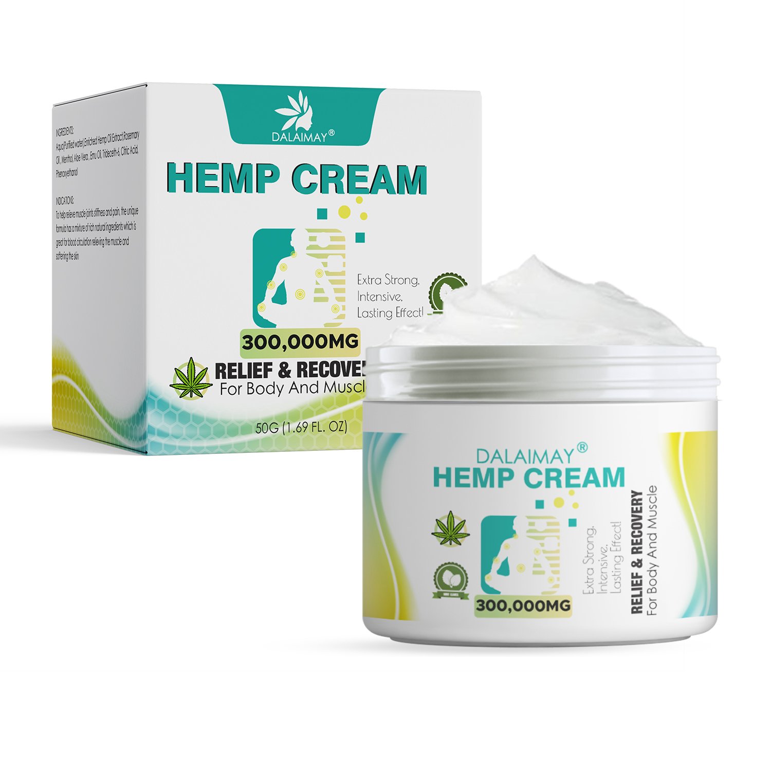 Hot selling skin care hemp face body cream