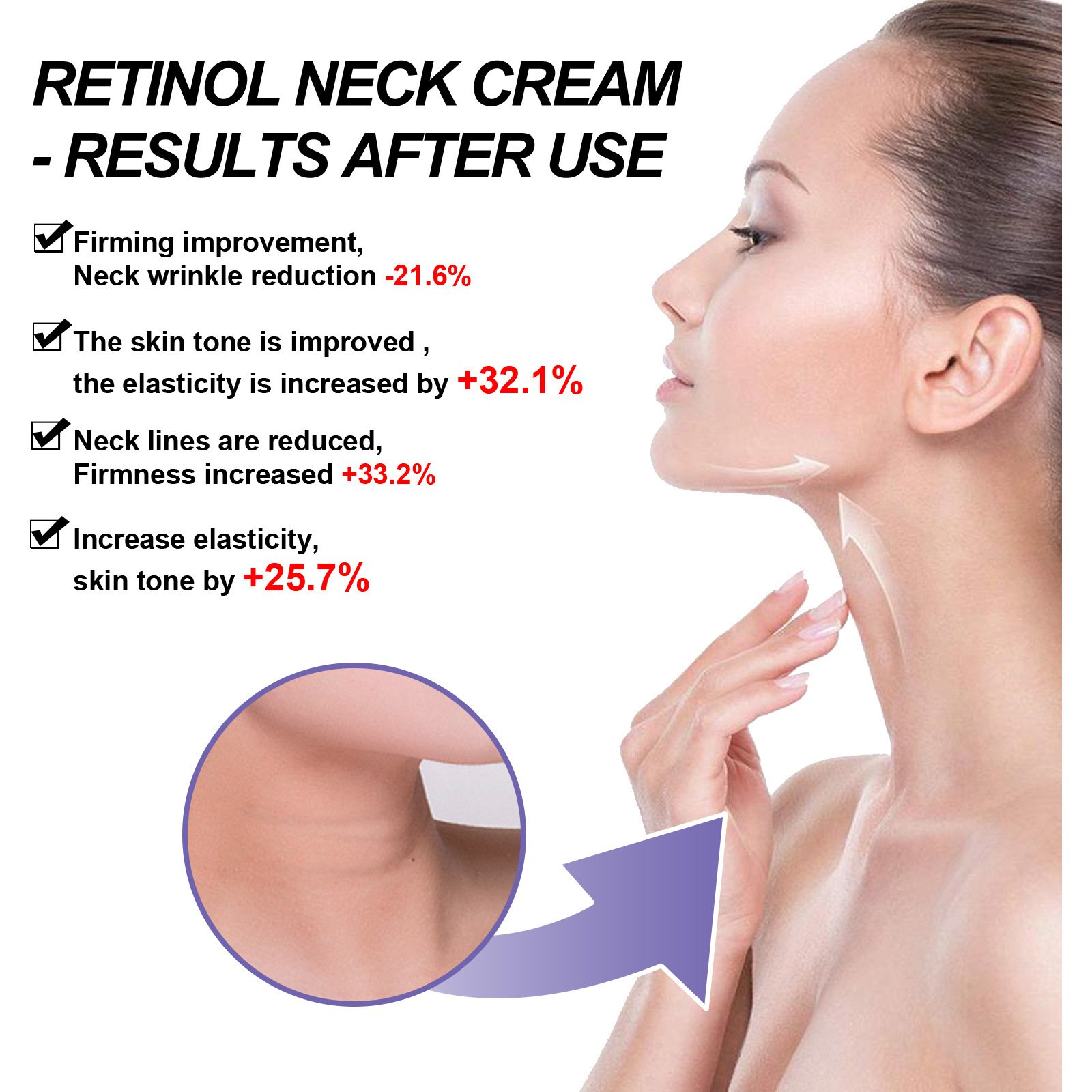 Skin Care Moisturizer Firming Wrinkle Remover Face Cream Organic Anti Aging Face Neck Retinol Cream