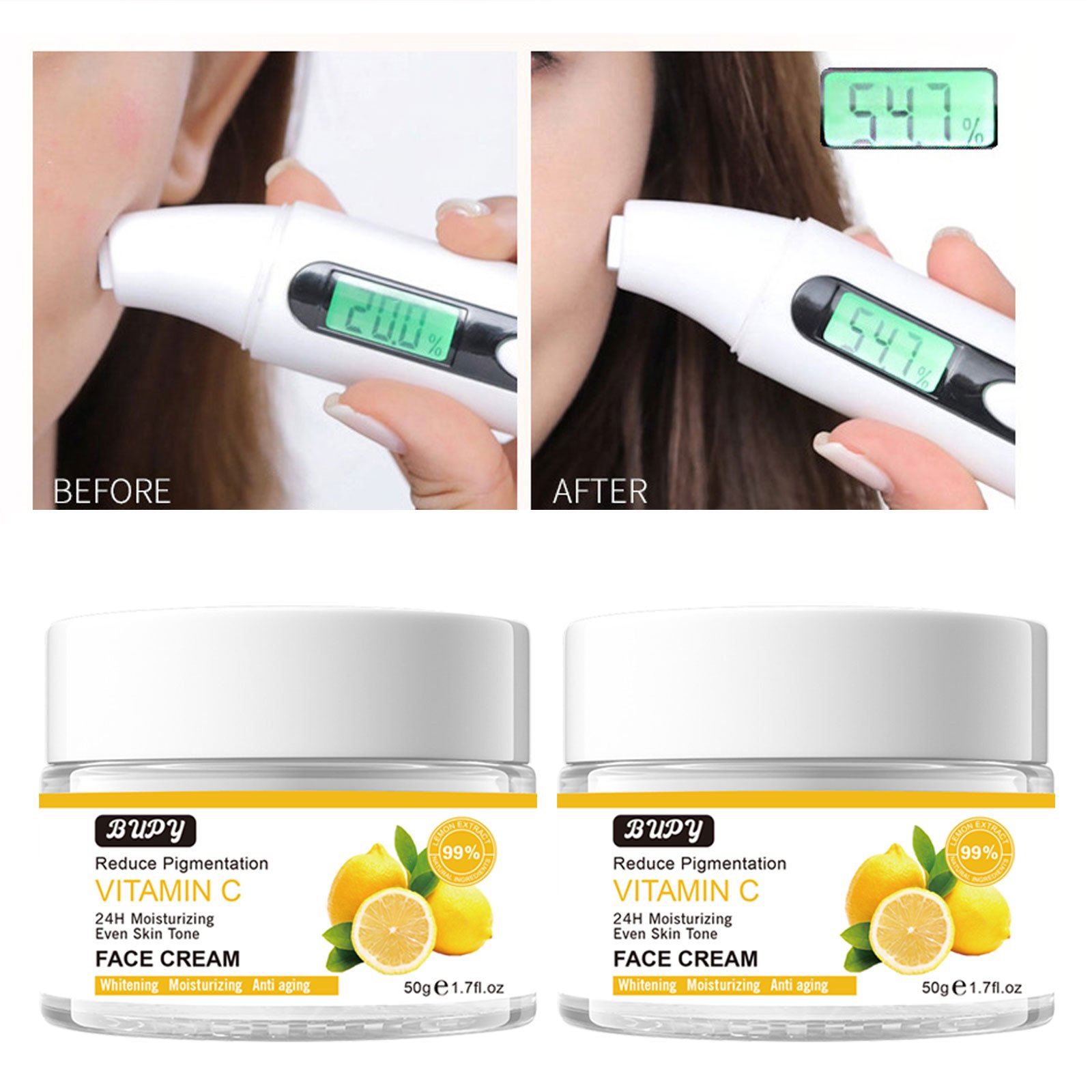 Menior Vitamin C Whitening Best Face Cream For Black Skin Whitening 50g