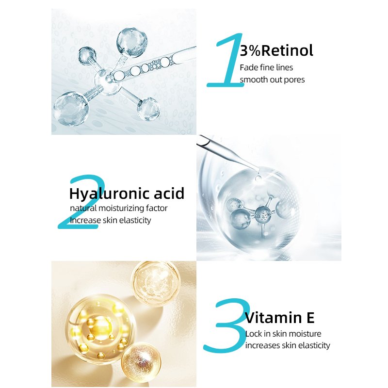 Customization 3% Active Pompound Retinol Ingredients Anti Aging Skin Care Lifting Tightening Hydrating Retinol Face Cream