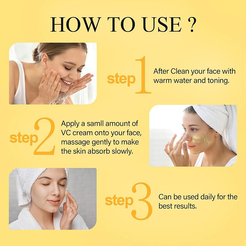 Private label High Quality Skin Care vitamin C beauty Cream whitening Moisturizer VC Face Cream for glowing skin