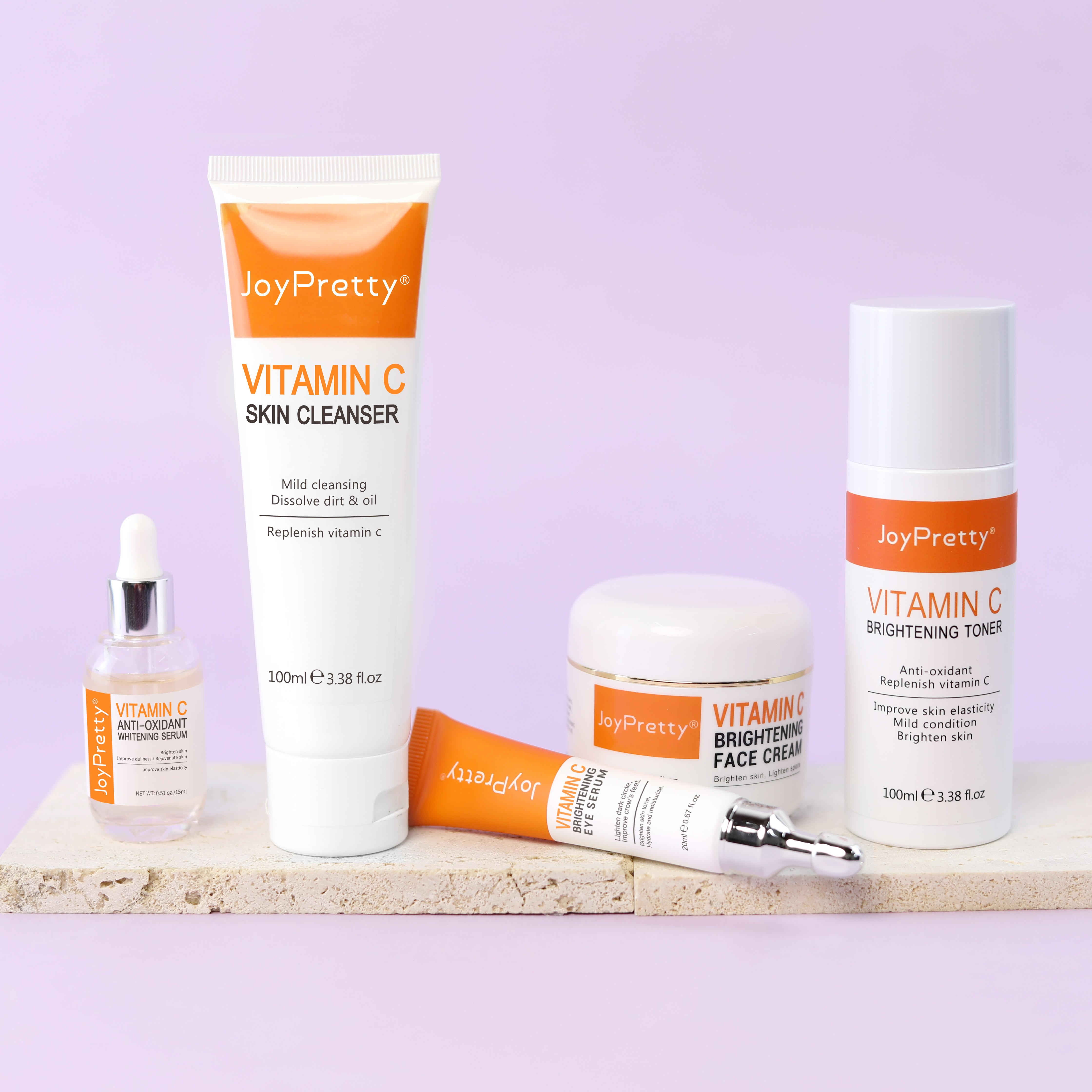 Wholesale Korean Cosmetics Skin Care Beauty Whitening Vitamin C Set Lightening Face Cream For Dark Spot Removal