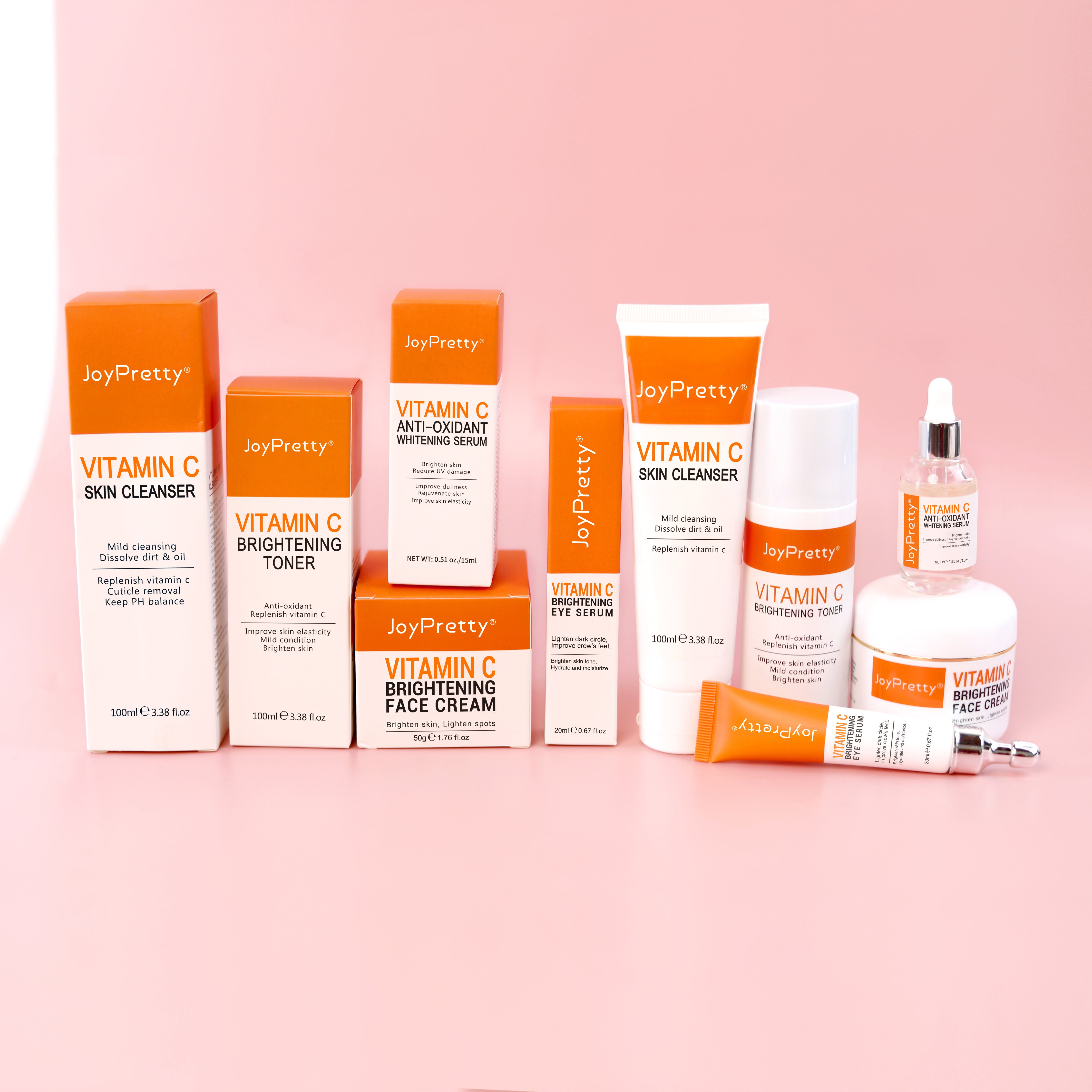 Wholesale Korean Cosmetics Skin Care Beauty Whitening Vitamin C Set Lightening Face Cream For Dark Spot Removal