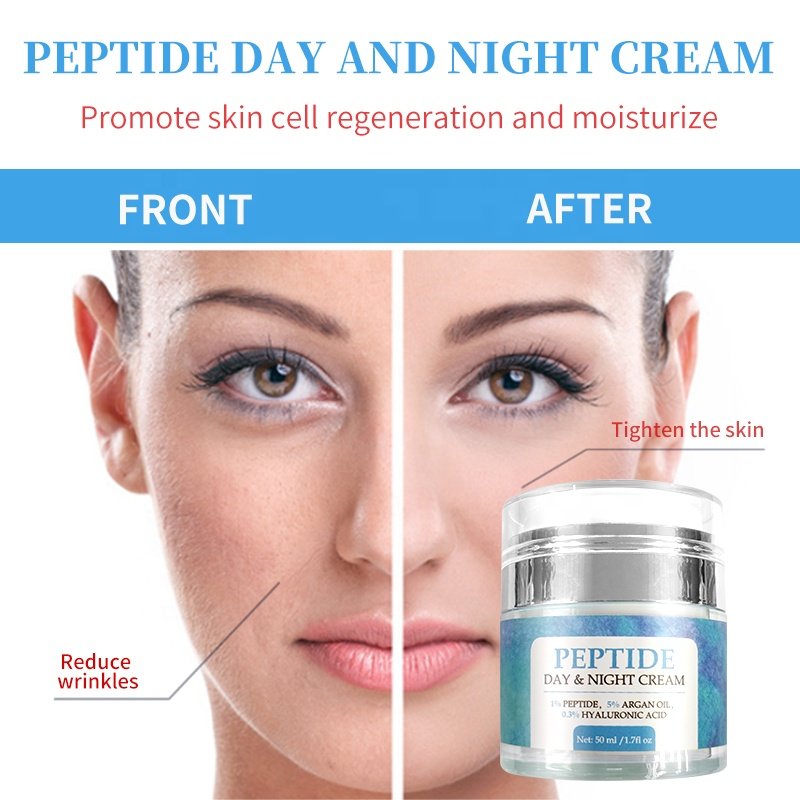 Organic Peptide Night And Day Face Cream Private Label Best Anti Aging Spot Correcting Cream For Male And Female Facial Creams