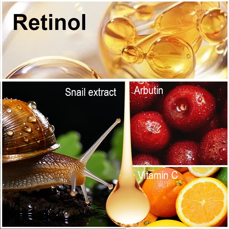 Natural Collagen Retinol Niacinamide Snail Extract Hydrating Anti-Aging Skin Whitening Skin Care Face Cream Without Side Effects
