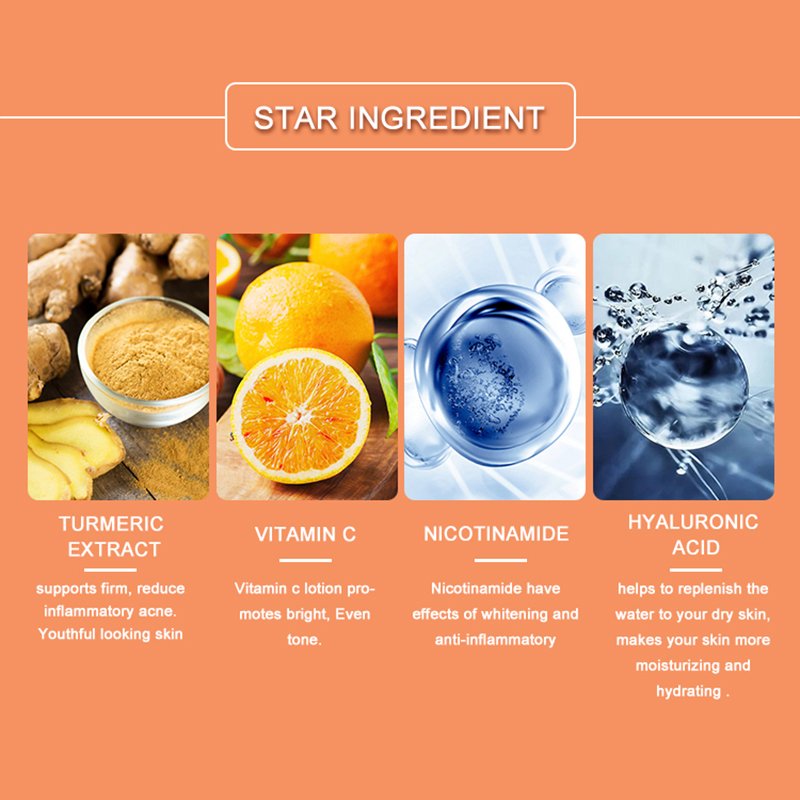 Whitening Cream for Face Paraben-Free Moisturizer Anti-Acne & Nicotinamide Kojic Acid and Turmeric Face Cream