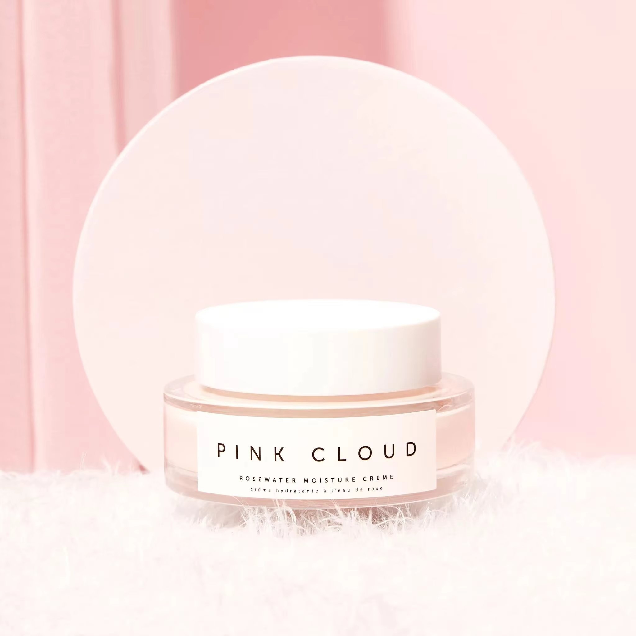 SharkBaby OEM ODM Pink Cloud Rosewater Moisture Lightening Cream Squalane Vitamin C Rose Moisturizer Face Cream