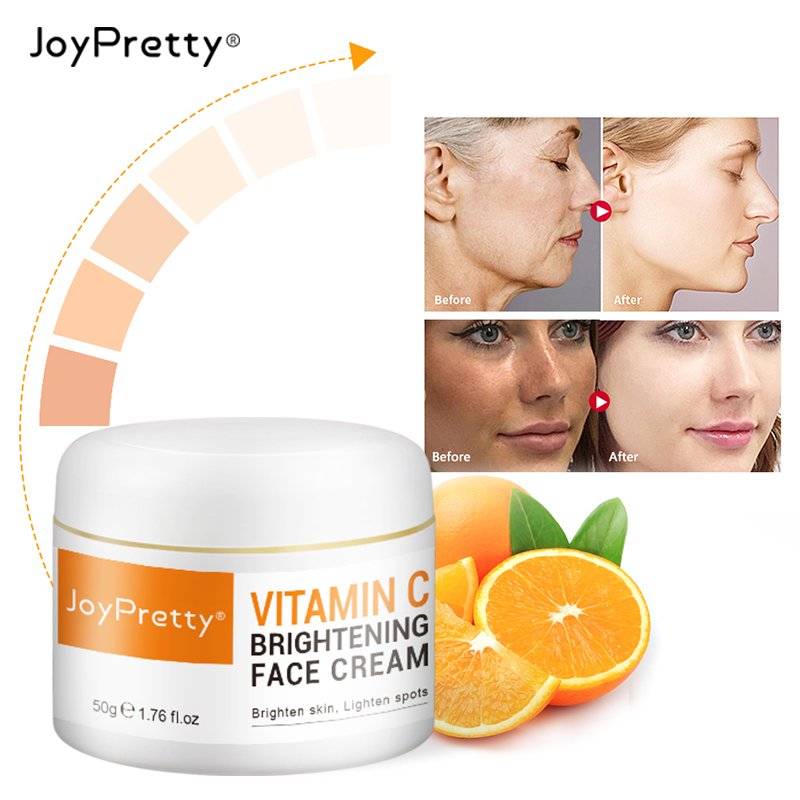 Hot selling Super Whitening Face Cream Brightening Improve Elasticity Lighten Spots Vitamin C Brightening Face Cream