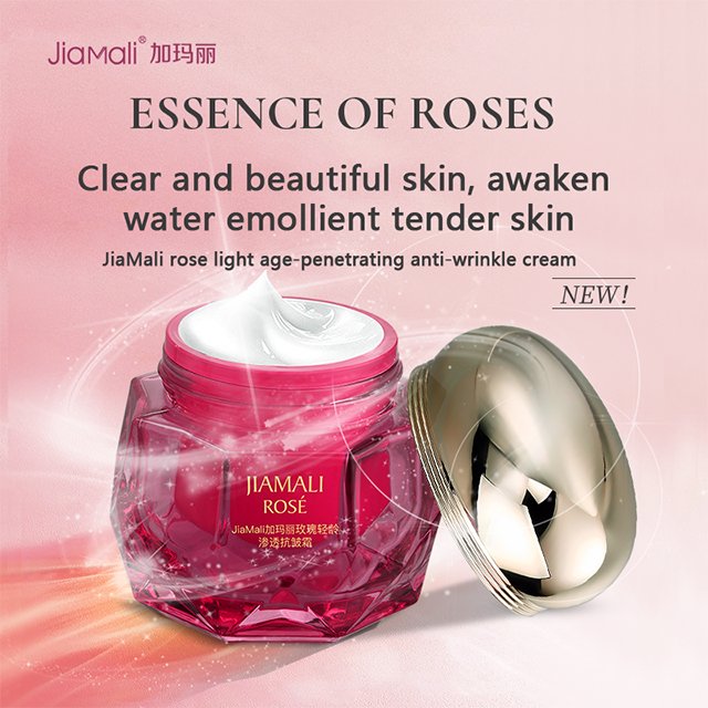 OEM High Quality Rose Hyaluronic Acid Moisturizing Anti Aging Cream Skin Shrink Pores Hydration Lock Water Face Cream