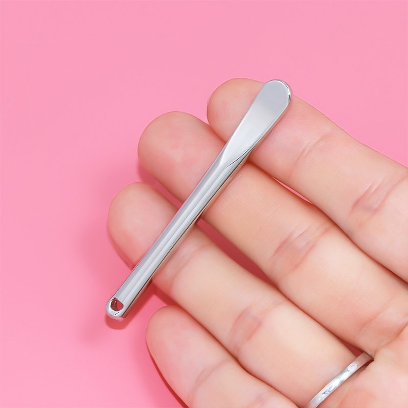 Custom logo 6cm Thin Makeup Face Cream Mask Spoon Spatula cosmetic spatula mixing spoon