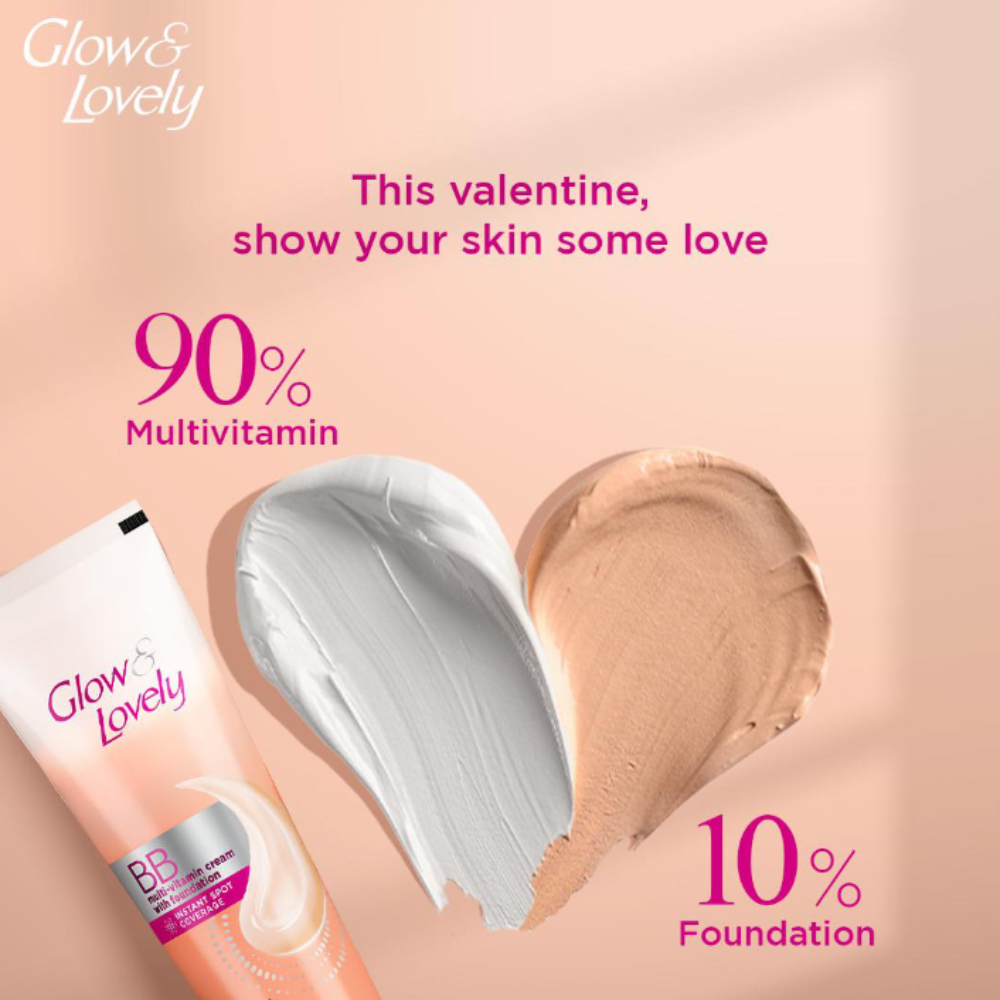 GLOW & LOVELY CREAM (INDIA) 40GM X 24 BB (NBC) SPF 15 Matte Finish Glow Make-up Regular Size Female Adults Face Cream