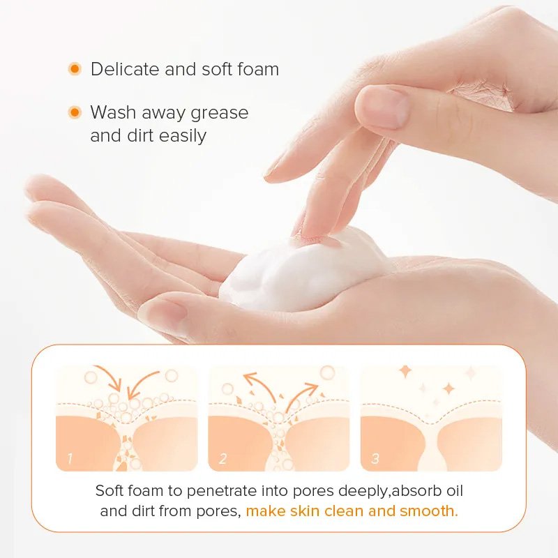 TWG RTS Facial Cleanser Cleansing Moisturizing Whitening Skin Care Washing Amino Acid Face Washing Cream with Brush