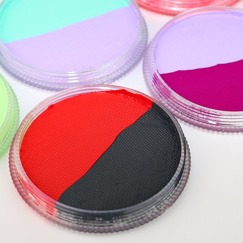 private label colorful Eye Makeup White Aura graphic Liner 3g UV Split Cake neon vegan electric pastel Water Activated Eyeliner