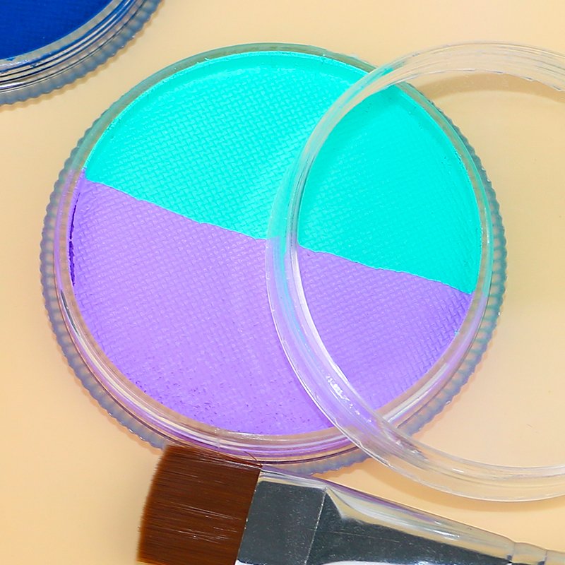 private label colorful Eye Makeup White Aura graphic Liner 3g UV Split Cake neon vegan electric pastel Water Activated Eyeliner