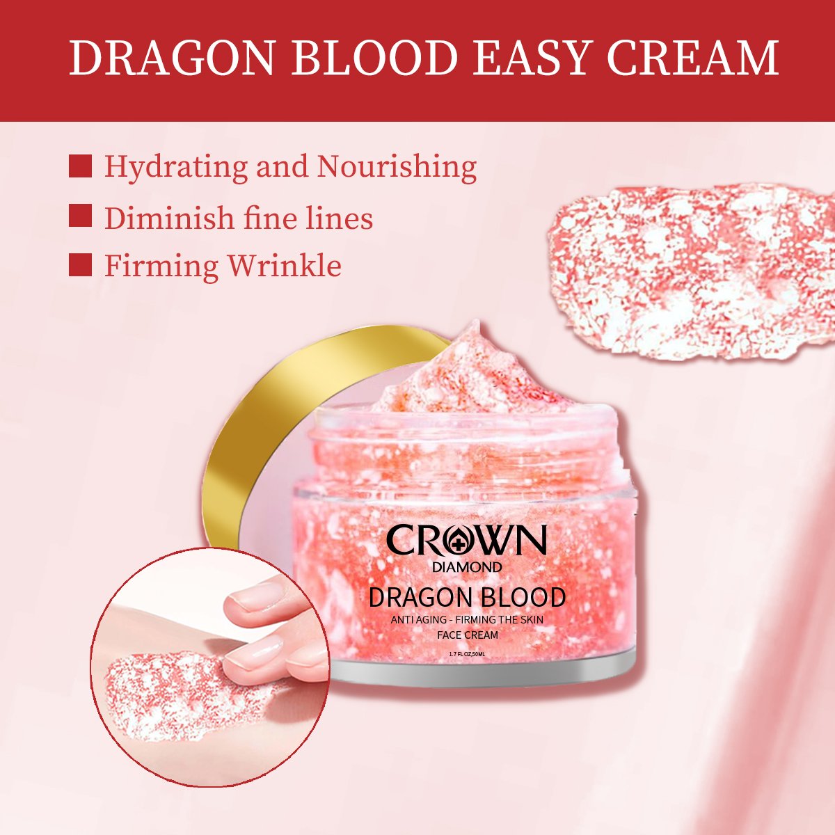 Private Label Natural Organic Ganoderma Moisturizer Repair Dragon Blood Whitening Firming Anti Wrinkle Aging Retinol Face Cream