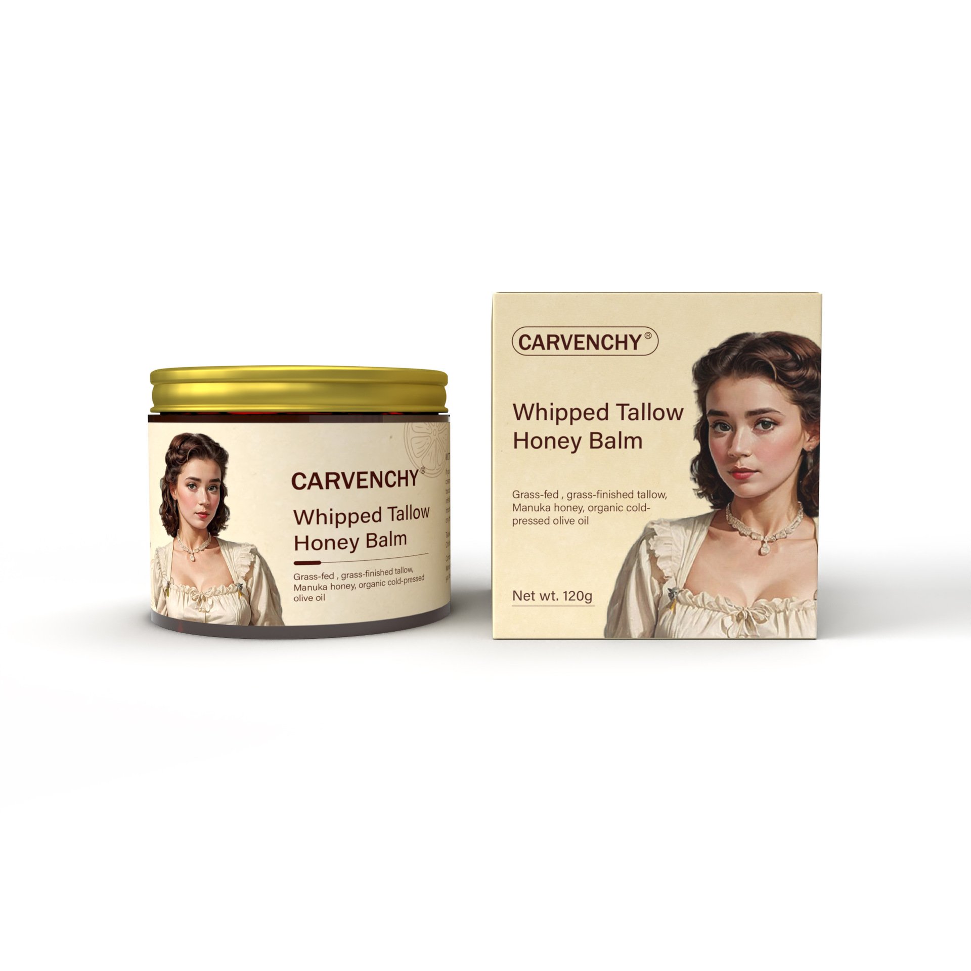 CARVENCHY Beef Tallow Beeswax Honey Moisturizing Repair Pure natural Moisturizing water Organic honey face cream