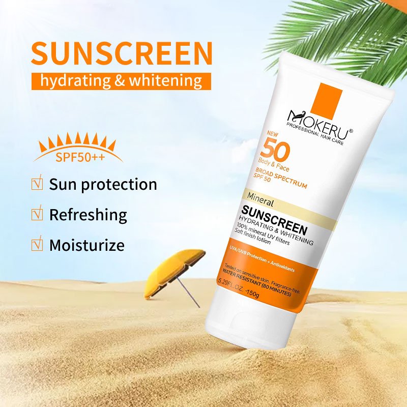 SPF 50 Sunblock Sunscreen Moisturizer Whitening Organic Sunscreen Face Cream Spf 50 Refreshing and non greasy