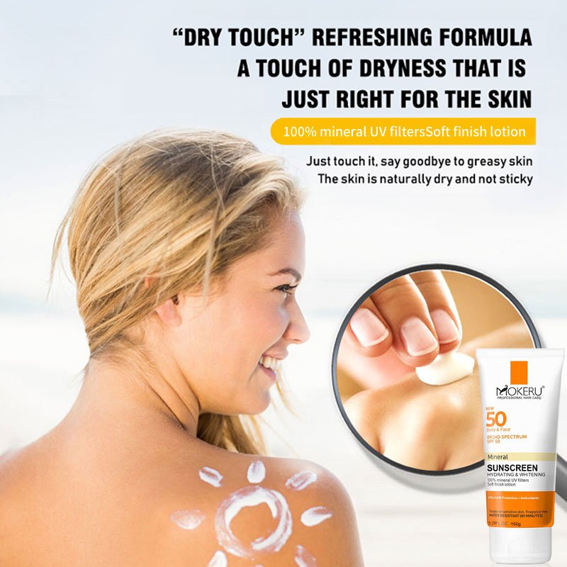 SPF 50 Sunblock Sunscreen Moisturizer Whitening Organic Sunscreen Face Cream Spf 50 Refreshing and non greasy