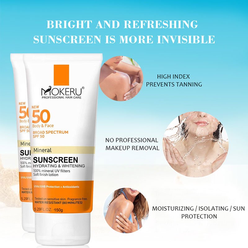 SPF 50 Sunblock Sunscreen Moisturizer Whitening Organic Sunscreen Face Cream Spf 50 Refreshing and non greasy