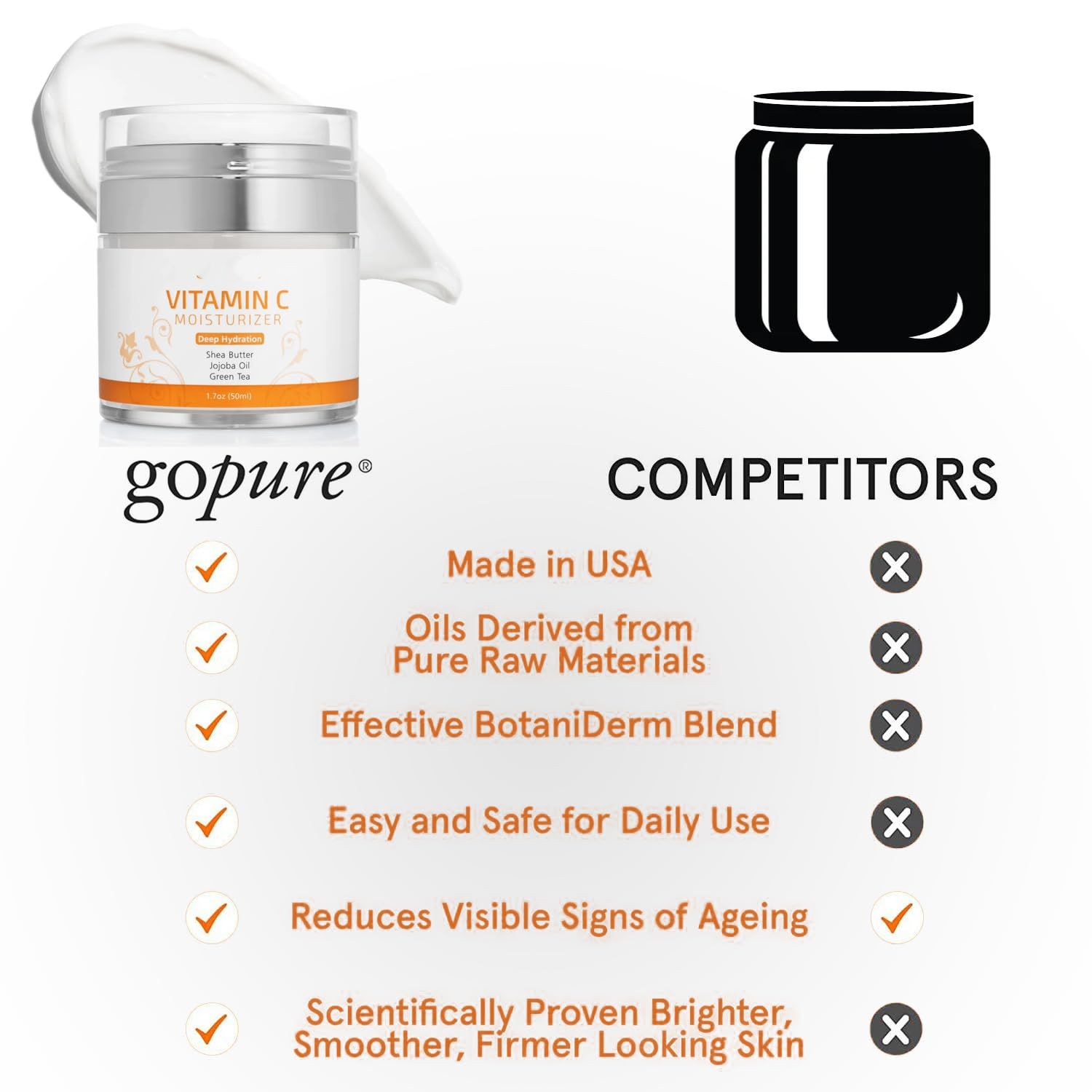 OEM ODM Cosmetics Care Spot Removing Face Cream Lotion Natural Vitamin C Anti-aging Whitening Face Cream