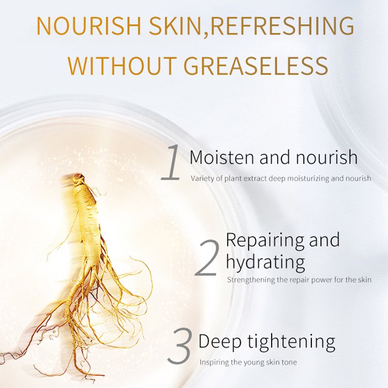 Ginseng vitality, anti-oxidation, anti-aging, luxury, nourishing, glossy, tender and smooth face cream