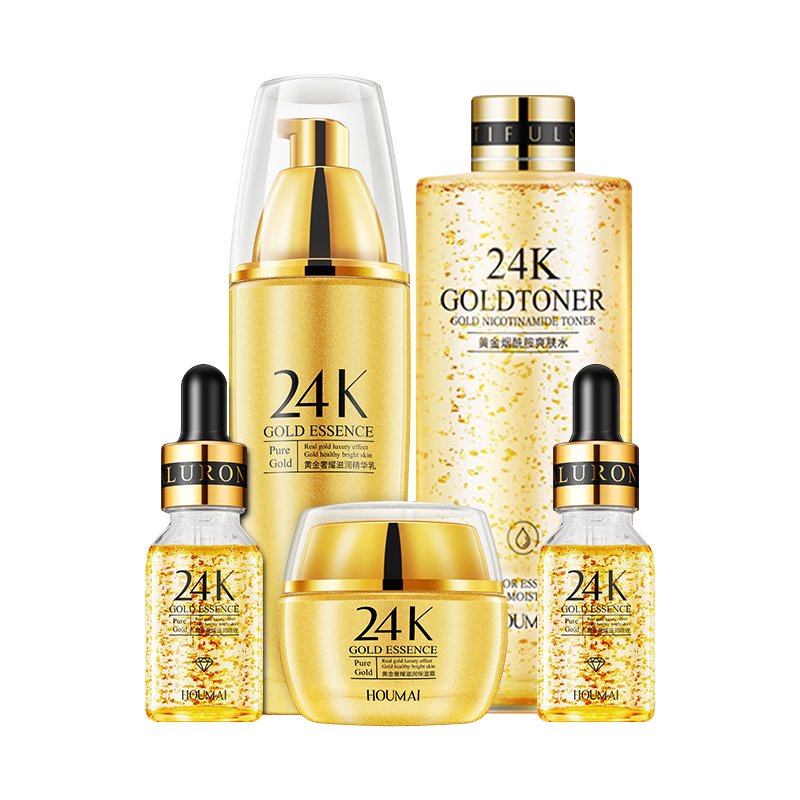 Hot Sale 24k Gold Skin Care Whitening Face Cream&Lotion Set Anti Aging Brightening Face Skin Care Set