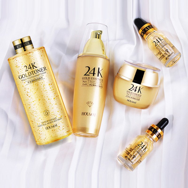 Hot Sale 24k Gold Skin Care Whitening Face Cream&Lotion Set Anti Aging Brightening Face Skin Care Set